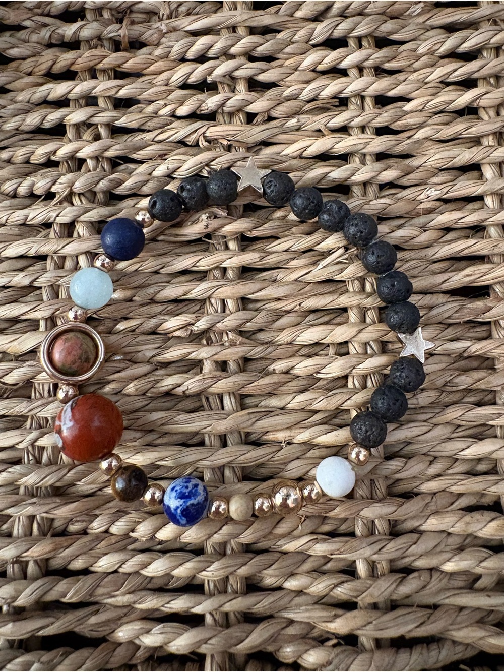 Genuine Stone Solar System Bracelet